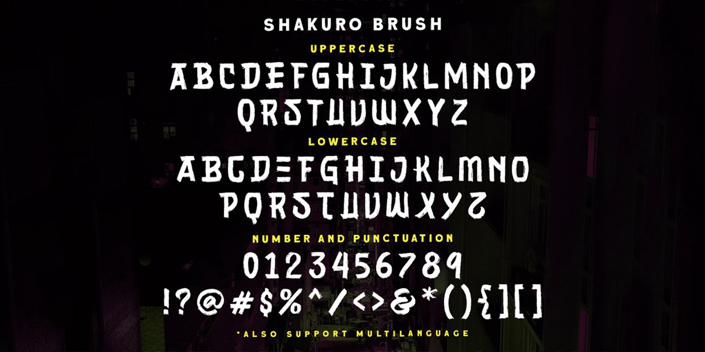 Пример шрифта Shakuro Brush #2